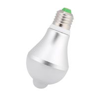 Qiilu Ampoule LED infrarouge PIR E27 5W PIR capteur de mouvement automatique infrarouge LED ampoule de lampe pour salle de