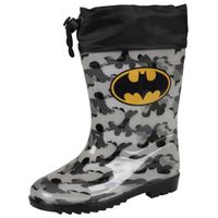 Bottes de pluie Batman noires pour garçons - motif camouflage côtelé