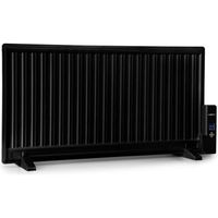 Radiateur électrique - oneconcept - radiateur bain d'huile 1000 W avec 3 niveaux de puissance - Chauffage d'appoint Thermostat noir