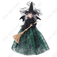 TD® Poupée de sorcière de Festival fantôme, décoration d'arbre en haut d'étoile d'halloween, décoration de bureau, ornement de