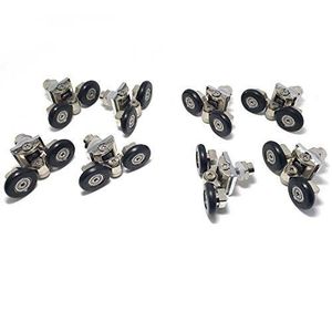 En forme de papillon Lot de 4/ roulettes de porte de douche /À deux roues Ovales