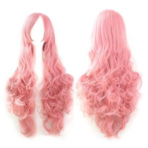 Perruque Femme,Deesos Cosplay Perruques Anime Perruque Fantaisie Robe Perruques Cosplay Costume Dames Longue Perruque Fris/ée Rouge
