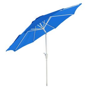 PARASOL Parasol de jardin Ø 3m inclinable polyester/aluminium 5kg bleu
