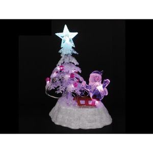 Sujet De Noël En Verre Intérieur Lumineux Led Achat