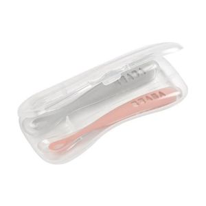 COUVERTS BÉBÉ BEABA Lot de 2 cuillères 1er âge silicone avec boi