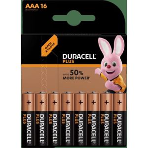 PILES Duracell Piles alcalines AAA Plus Power 16 pcs