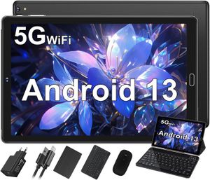 5G WiFi Tablette Tactile Android 11 Tablette 10 Pouces 4Go RAM 64Go/TF  128Go ROM 1.6Ghz Tablet PC Quad Core 6000mAh Dual Caméra Tablette Pas Cher  Bluetooth Netflix Type-C (WiFi Version),Rouge en destockage