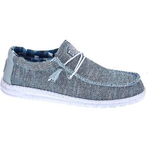 MOCASSIN Mocassins Hey Dude Homme - Wally Sox - Blanc et Azul - Textile