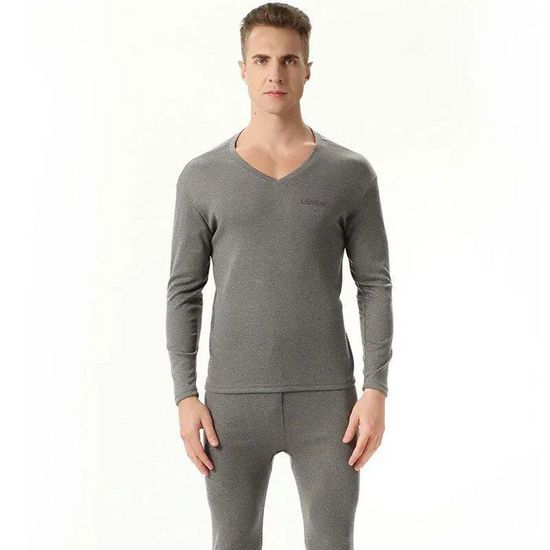 Combinaison sous-Vêtements pour Hommes Feuilles Rond Cou Lisse Mode