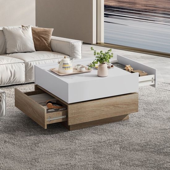 Table D'appoint Réglable En Hauteur Nestable Blanc Vitra