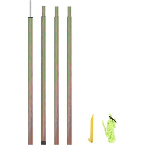 Mât De Tente Alomejor En Fibre De Verre - 4,9 M De Long (2 Tiges) - Pour Tente Camping 7-8 Personnes - Léger Et Résistant