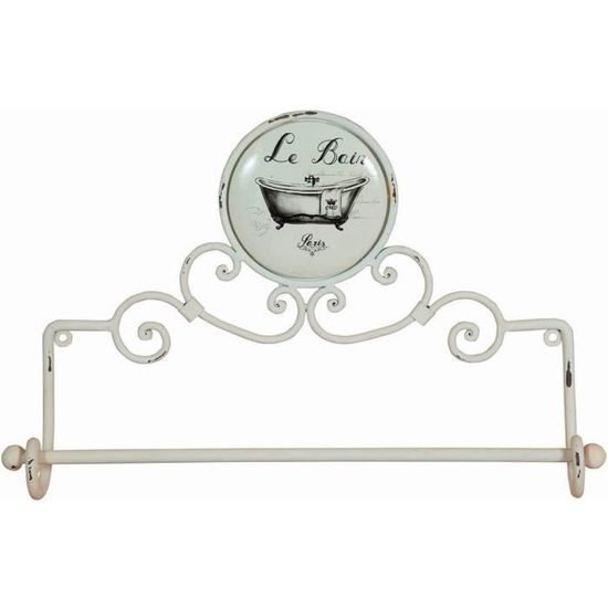 Porte-serviettes Sur Pied En Fer Style Ancien - 4 Bras - Palazzo INT - Marron - Pour Salle De Bain