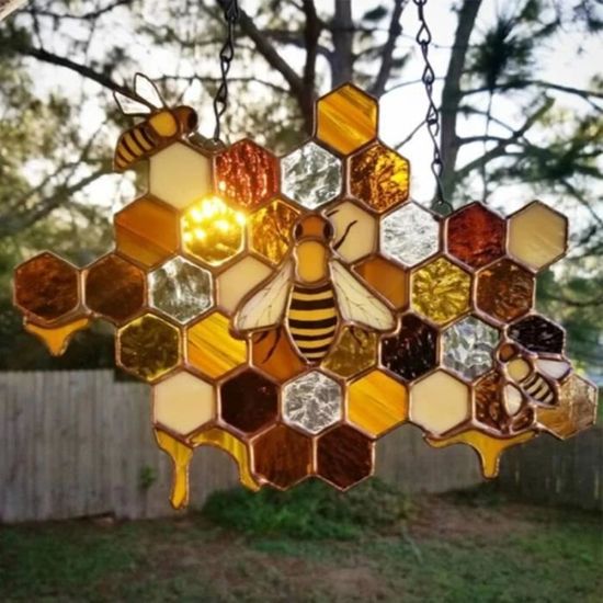 Ornements Décoration Mur En Nid D'abeille Suspendue Jardin Pendentif — free download