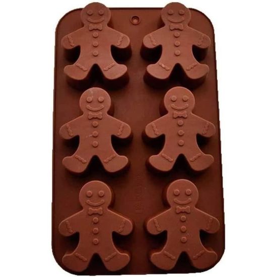 2 Pièces 3D Moule À Chocolat De Noël En Silicone, Moule De Cuisson  Antiadhésif Au Chocolat Bonhommes En Pain D'Épice Exquis P[u304] -  Cdiscount Maison