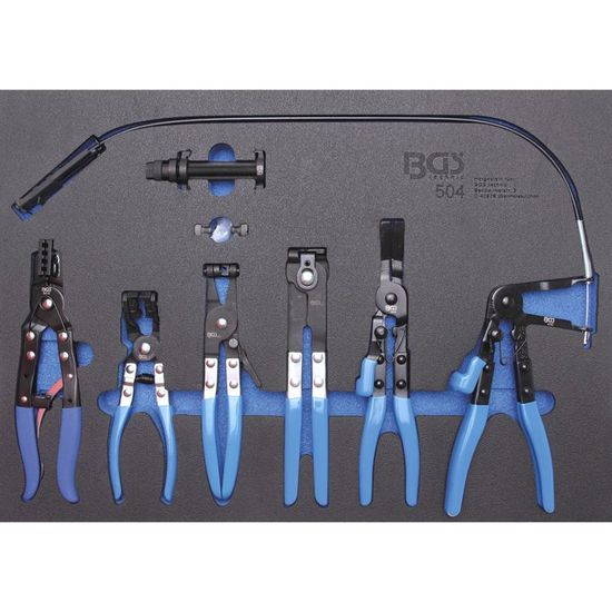 Pince Spéciale Pour Colliers Clic & Clic-R – Poignée Bleue Antidérapante, Acier 45#, Compatible VW, Audi, BMW, Etc. - 5