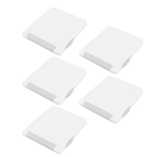 Verrous De Sécurité Adhésifs Pour Bébé - 5 Pièces Marron - Protection Pour Tiroirs, Armoires Et Placards