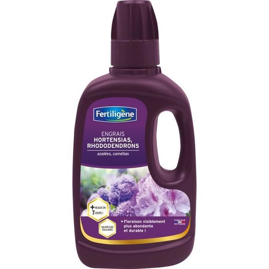 FERTILIGENE Engrais Liquide Hortensias & Azalées 400ml - Floraison Abondante En 7 Jours - Pour Plantes Acidophiles - Fabriqué En France