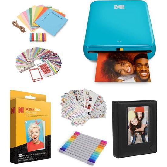 Imprimante Photo Mobile Barbie X Kodak Step Slim - Sans Encre, Autocollante, Bluetooth, Rose - 3