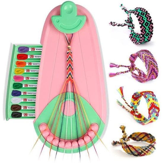 Kit DIY Bracelet brésilien, manchette à tresser en fils coton