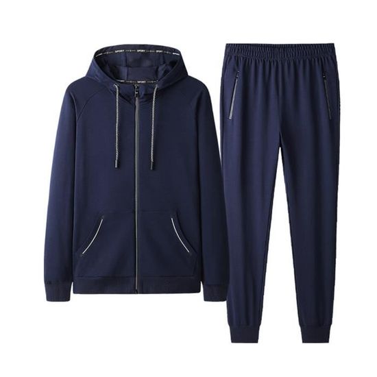 Survêtements Homme Manches Longues Zipper Ensemble Jogging Hommes Sport