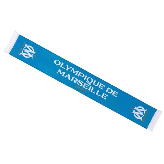 Écharpe Olympique De Marseille OM Officielle - 140 Cm - Acrylique - Produit Licencié Supporter