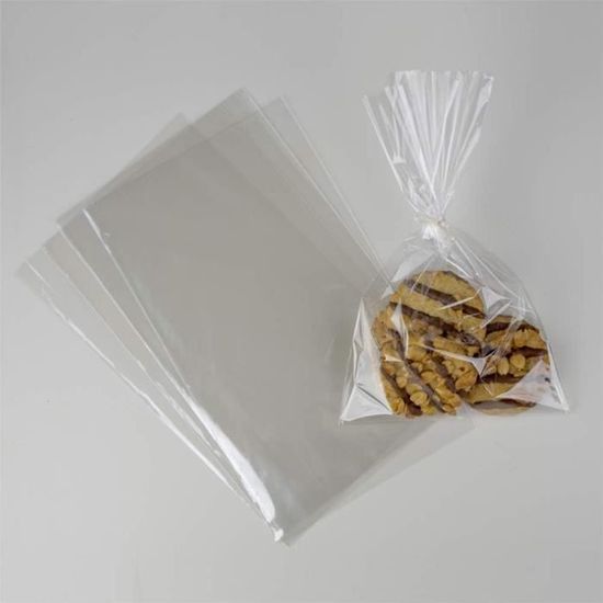 100 Sachets Transparents En Cellophane 20x30 Cm Avec Attaches Dorées - Pour Bonbons, Cadeaux, Fêtes