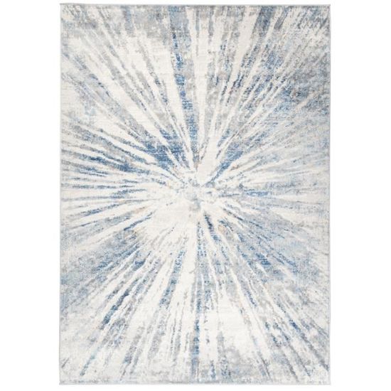 Tapis Unique Loom Collection Automne - 1.2x1.8m - Bleu/gris/marron - Polypropylène Résistant