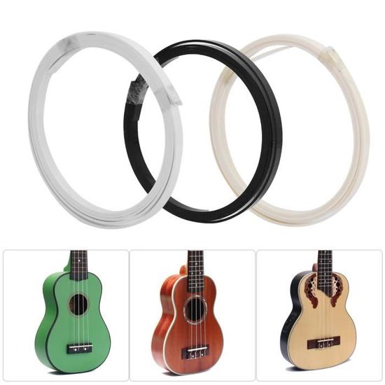 Plastique ABS 3 Pcs Purfling ABS Plastic Guitar Binding Strip Bande de