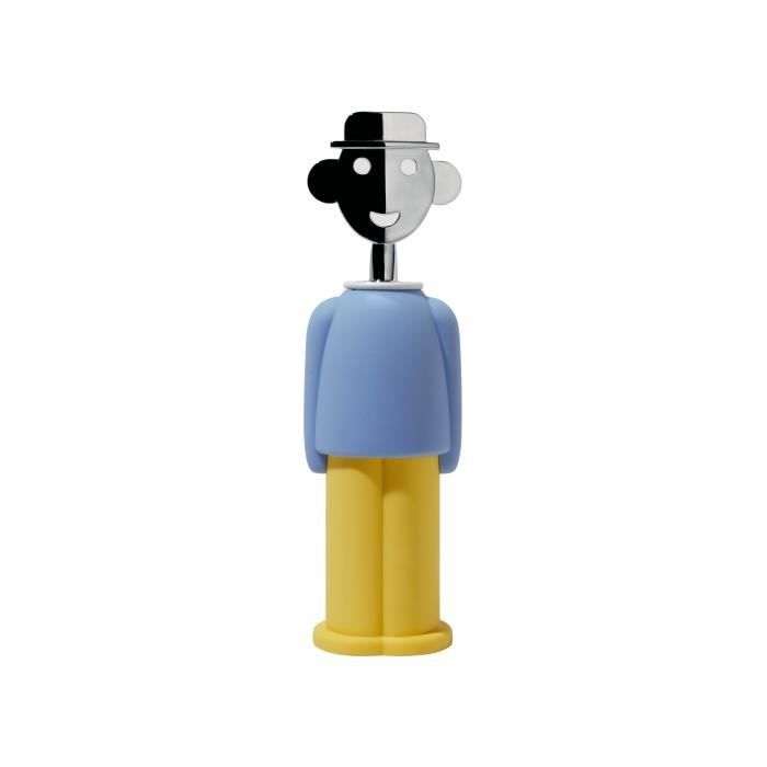 Alessi AAM23 Alessandro M. Bleu clair-Jaune Tire-bouchon - Ouvre-bouteille