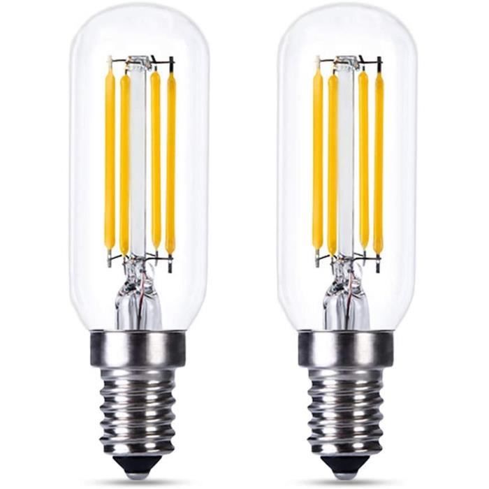 Ampoule E14 Dimmable 4W Filament LED pour Hotte de Cuisine, T25, Équivalent E14 40W Incandescent, Blanc Chaud 2700K, 400L191
