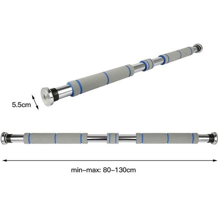 Barre de traction de fitness en acier 80-130 cm