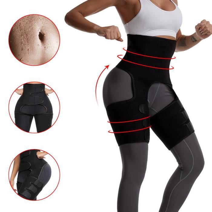 LETOUCH Waist Trainer Leg Shaper Thigh Trimmer Butt Lifting Leg Compress Slimming Belt-XXXL