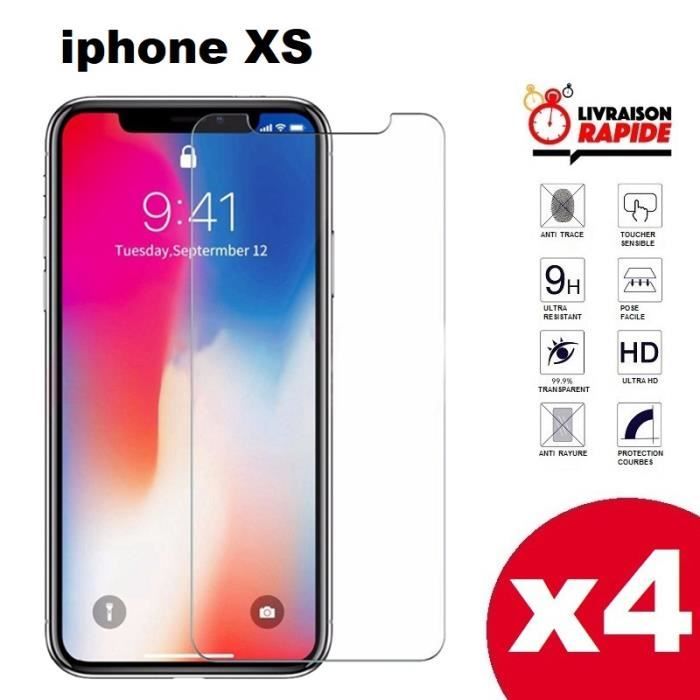 vitre protege ecran verre trempe IPHONE XS