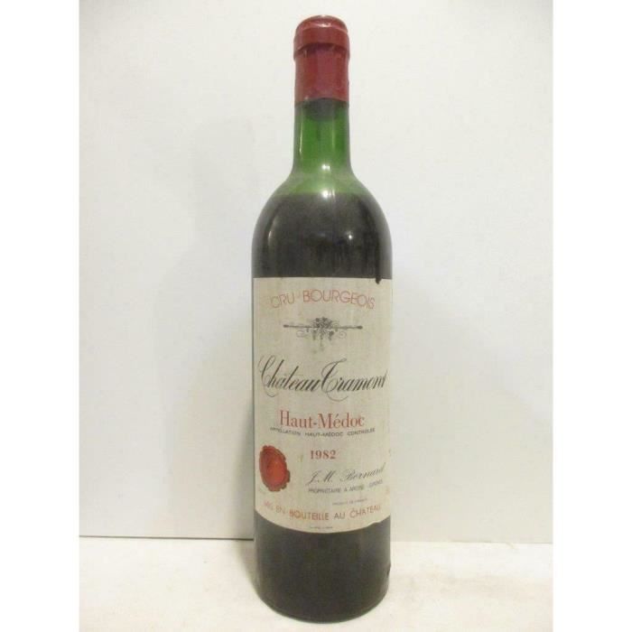 haut-médoc château tramont cru bourgeois rouge 1982 - bordeaux