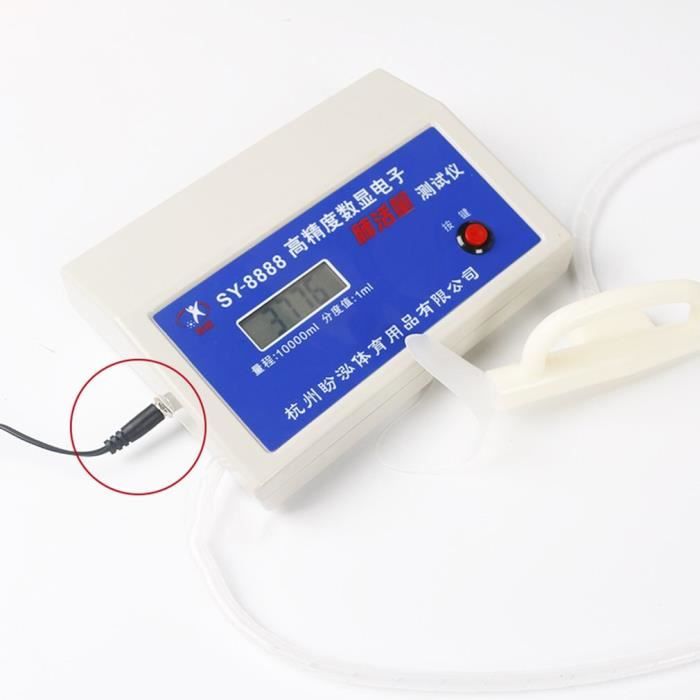 Spiromètre électronique numérique automatique 4 Bits Hd écran Lcd clinique ou maison avec embout jeta - Modèle: Bleu - HSJSZHA10913