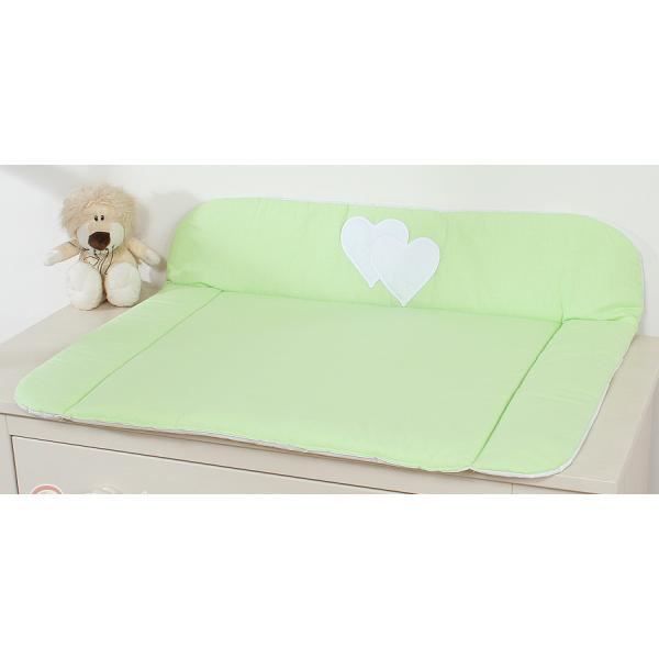 Matelas à langer en tissu grand format vert à c