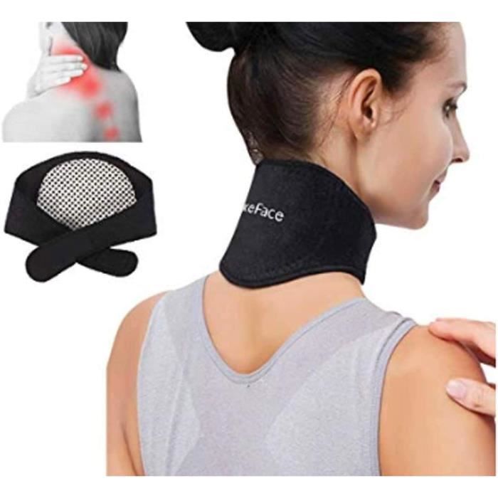 Sangle du Cou Minerve Cervicale Chauffante Ceinture médical Bande de tour cou Magnétique pour aider soigner mal au cou