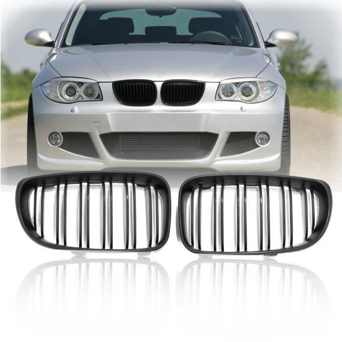 BO Paire De Grilles De Reins Noir Avant Mat Noir Pour BMW E87 1 Série 08-13