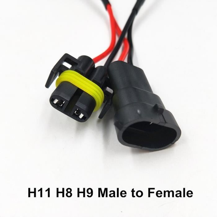 FSTUNING – adaptateur de prise de faisceau de conversion H8 H11 HID H7, connecteur de phar -H11 male to female