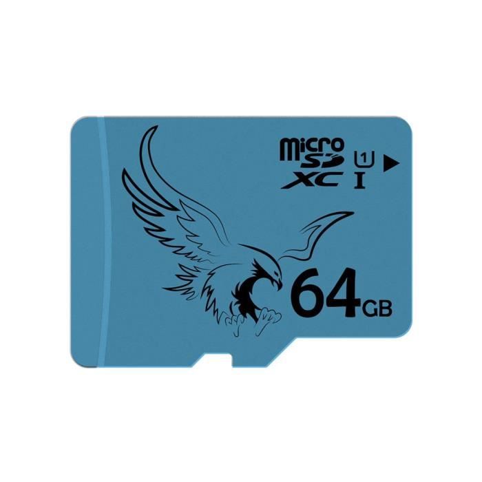 BRAVEEAGLE Micro SD Card 64Go 2 Pack Cartes mémoire microSDXC Classe 10 U1 Haute Vitesse pour Galaxy Note-Kindle Fire-GoPro (2 Pa