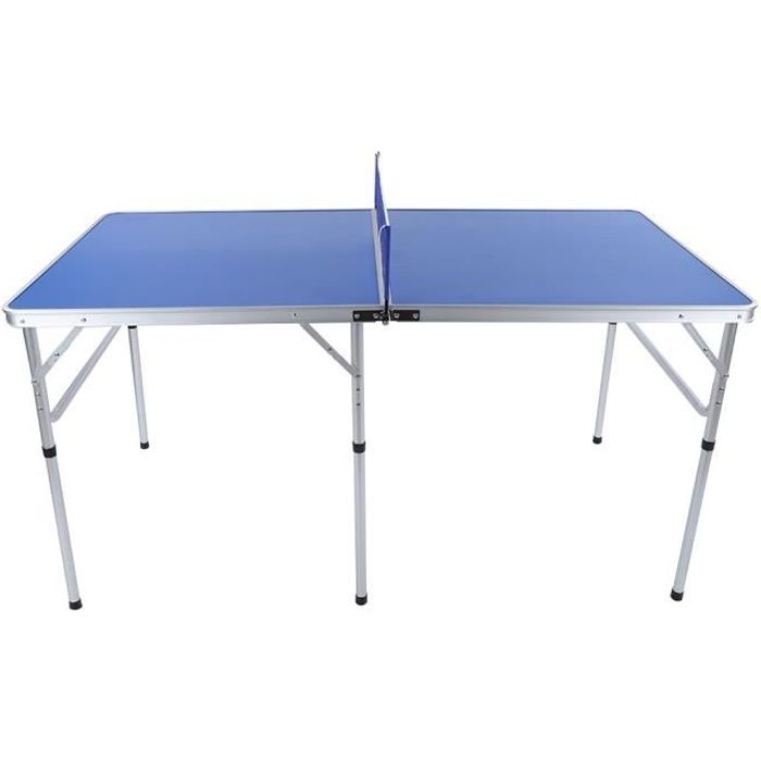 Table Table de ping-pong, table pliante pour intérieur et extérieur, ensemble de tennis avec table de ping-pong et raquettes 152 x