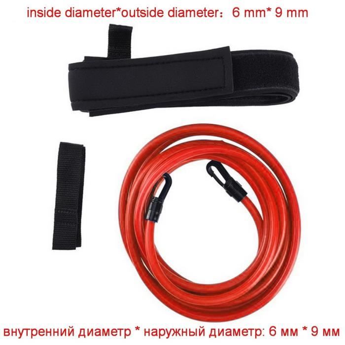 COULEUR 1 jeu rouge Taille Longueur 2 m 1 ensemble ceinture de nage elastique caoutchouc traction force Tube