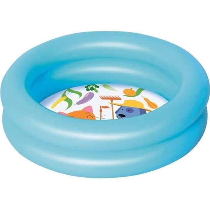 BESTWAY Piscinette ronde 2 boudins - D 61x H 15 cm