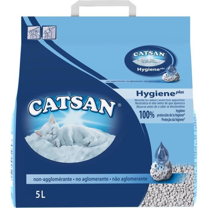 CATSAN Litière minérale Hygiène Plus 5L - Pour chat