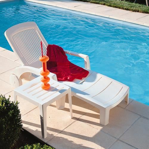 Lot de 2 bains de soleil FIDJI blanc GROSFILLEX