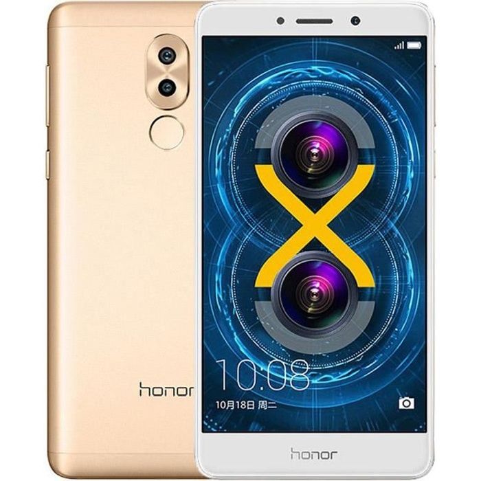 Huawei Honor 6X Fingerprint Smartphone 4G FDD-LTE 3G WCDMA Hisilicon Kirin 655 2.1GHz Octa Core 5.5 pouces Écran FHD 1920 * Écran