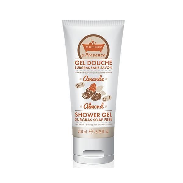 Gel douche tube Amande les PETITS BAINS de Provence (200ml).
