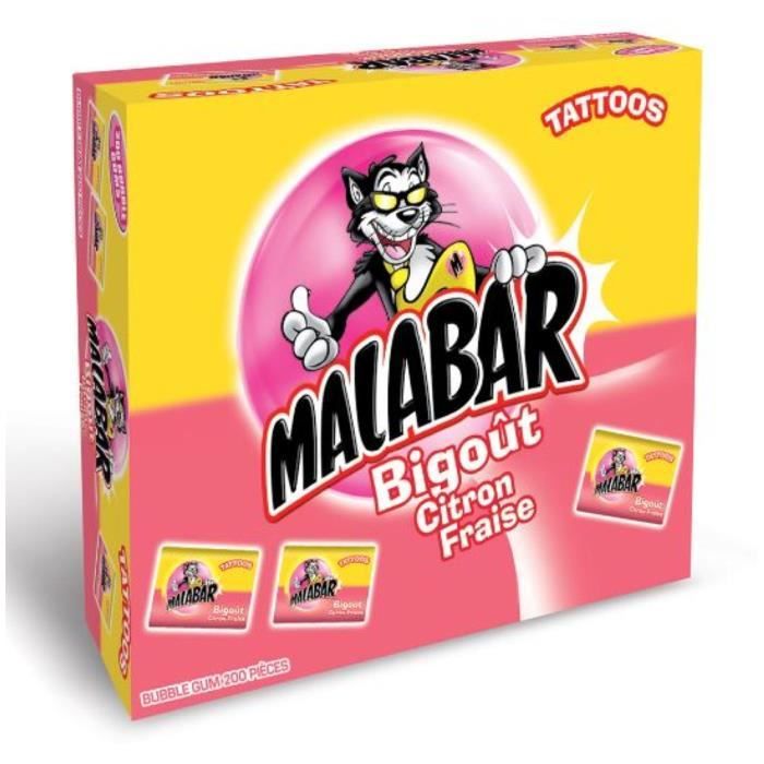 MALABAR Boîte de Chewing-gum Bigoût - 200 pièces