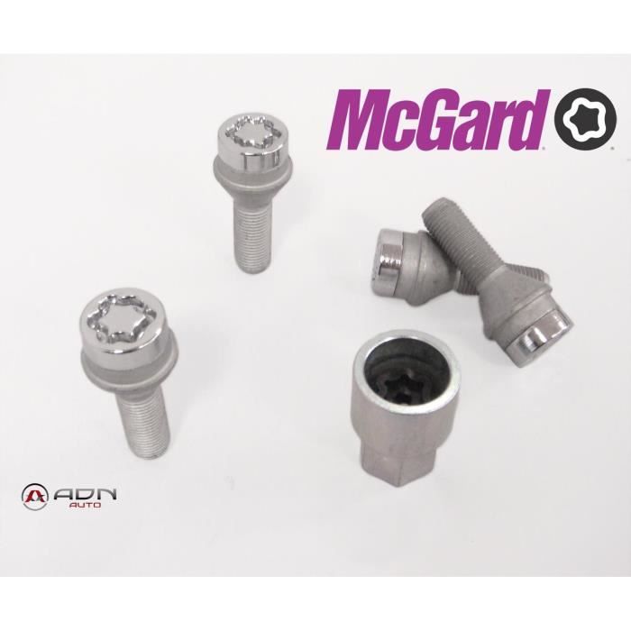 4 Vis antivol MCGARD 27169SU- Filetage M12 x 1,25 - Assise 60° - Ø19 x L30,5 mm