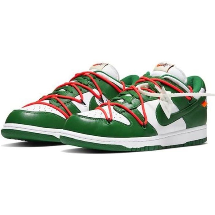 Basket Off-White X Nike SB Dunk Low LTHR OW Homme Femme Chaussure CT0856-100 Vert
